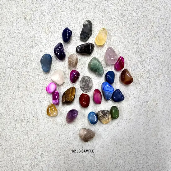 Tumbled Stones Mix - Natural & Dyed {6}