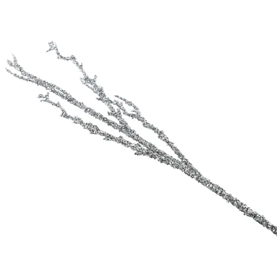 Northlight 31" Glittered Silver Artificial Twig Christmas Spray {3}