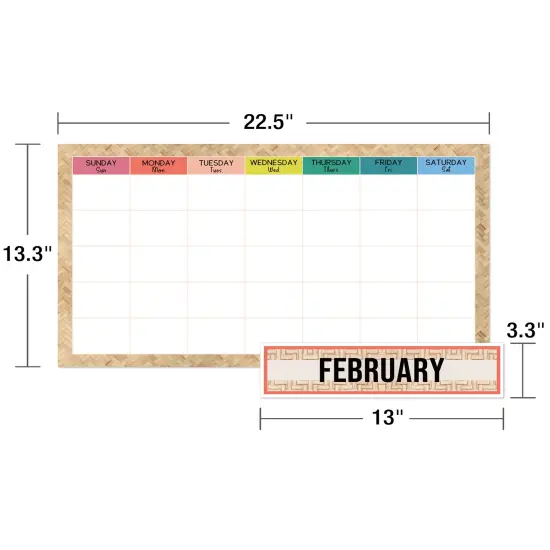 Carson Dellosa True to You Modern Calendar 137 pc Set, Classroom and Monthly Headers, Holidays, Birthdays, Number Cover Ups, Mandalas, and More Boho Decor for Bulletin Board and Wall Decor {3}