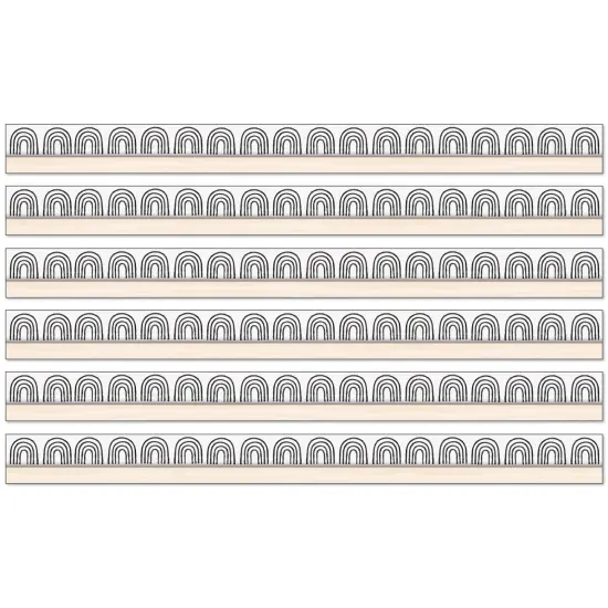 Creatively Inspired Rainbows Straight Borders, 36 Feet Per Pack, 6 Packs {1}