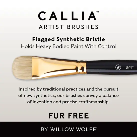 Willow Wolfe Callia Artist Dodo Drybrush Brush-1/2" {6}