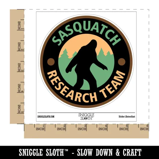 Sasquatch Research Team Bigfoot Cryptid Waterproof Vinyl Phone Tablet Laptop Water Bottle Sticker Set - 5 Pack {1}