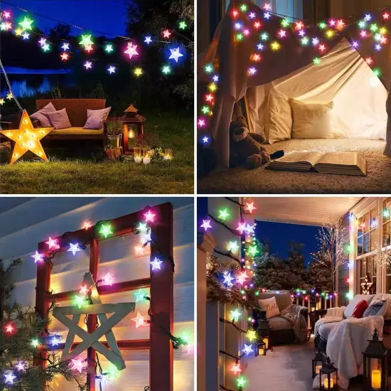 Kitcheniva Outdoor Solar Star LED Fairy String Lights {3}