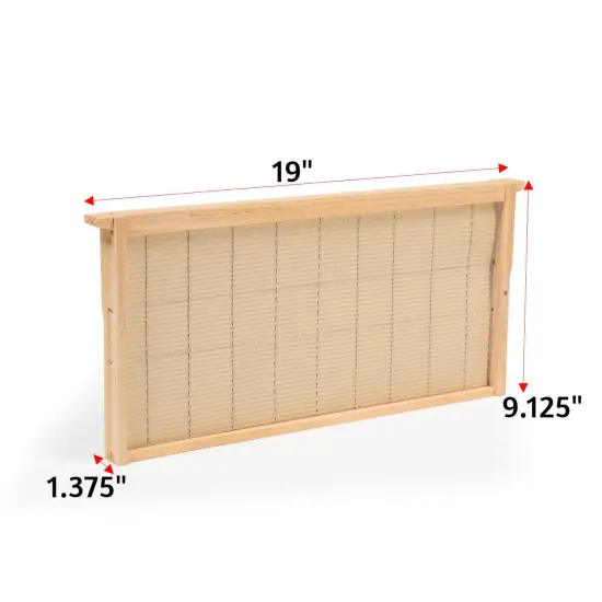 Stoney Acres Beekeeping Beehive Frame, Wired Beeswax Foundation, Deep Assembled, Honey Bee Hive, Amish Made {3}
