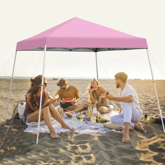 Outdoor Instant Pop-up Canopy with Carrying Bag Pink {6}