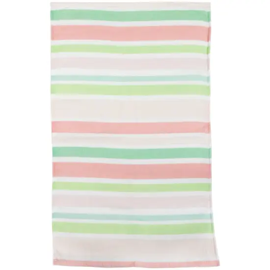 Northlight Stripes and Easter Eggs Kitchen Tea Towels - 26" - Set of 2 White {5}