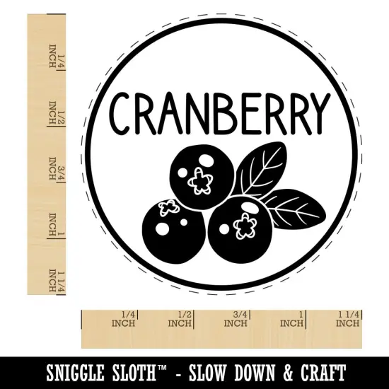 Cranberry Text with Image Flavor Scent Rubber Stamp for Stamping Crafting Planners {1}