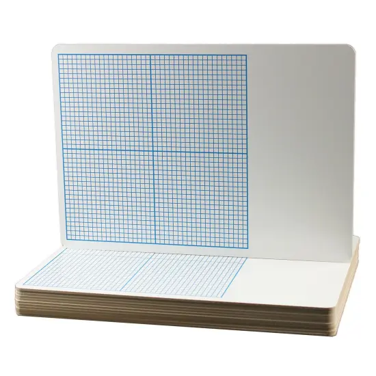 1/4" Graph Dry Erase Board, 11" x 16", Pack of 12 {1}