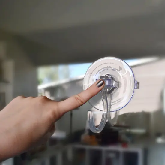 Simple Living 4" Clear Large Suction Cup Christmas Wreath Hook {5}