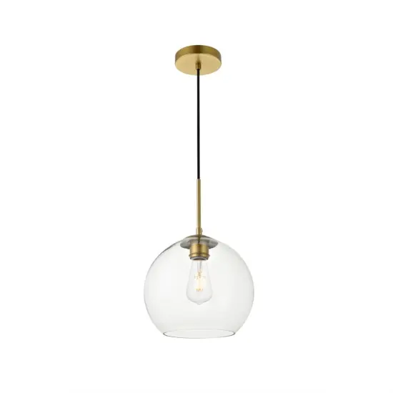 Baxter 1 Light Brass Pendant With Clear Glass {3}