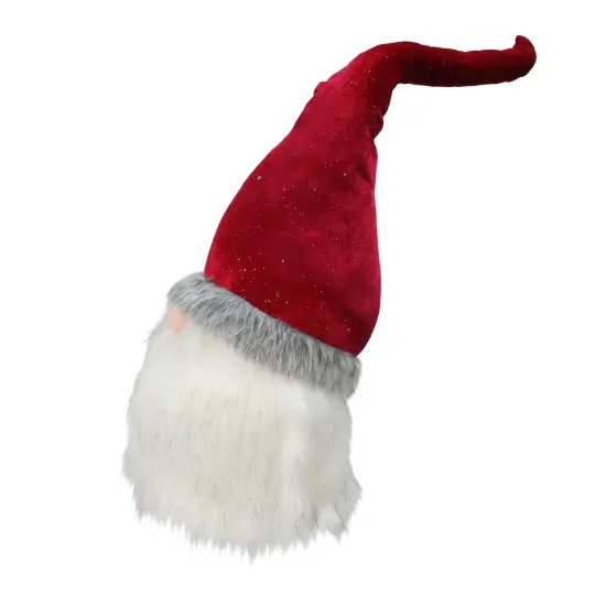 Northlight Gnome with Bendable Glitter Velvet Hat Christmas Decoration - 23" Red {3}