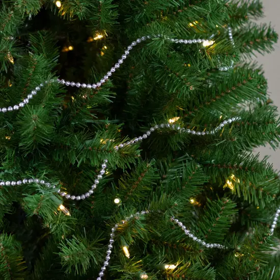 Northlight Lame Beaded Christmas Garland - 15' x .25" - Celestial Silver - Unlit {1}