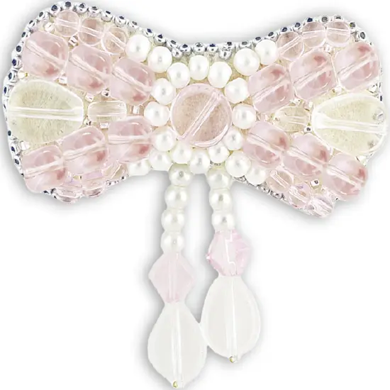 BP-174C Beadwork kit for creating brooch Crystal Art "Small girl-flirt" {1}