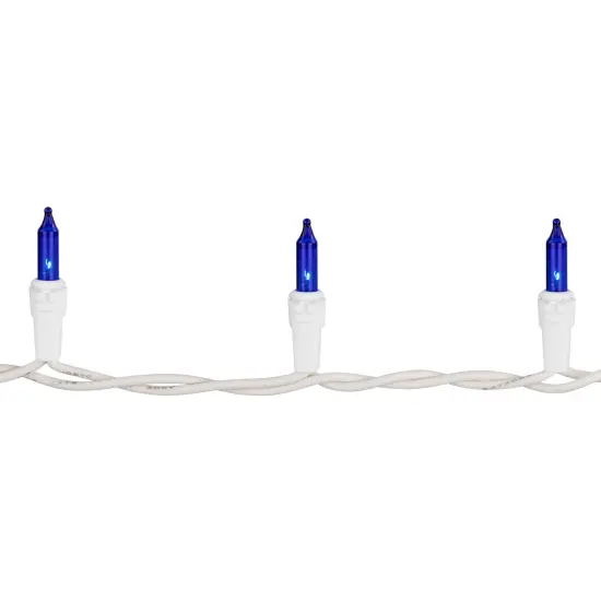 Northlight Mini Incandescent Christmas Lights - Blue - 7' White Wire - 35ct {5}