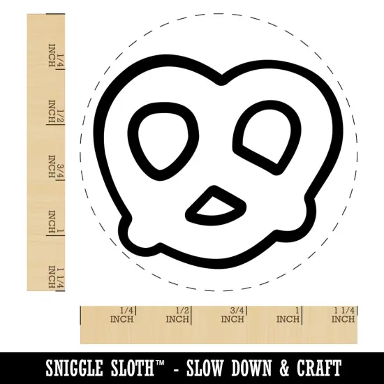 German Pretzel Outline Rubber Stamp for Stamping Crafting Planners {1}