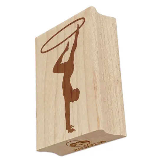 Circus Carnival Acrobat Hoop Ring Handstand Rectangle Rubber Stamp for Stamping Crafting {7}