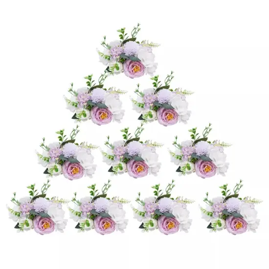 10-pack Artificial Flower Bouquets Wedding Flower Balls for Centerpieces Decor {2}