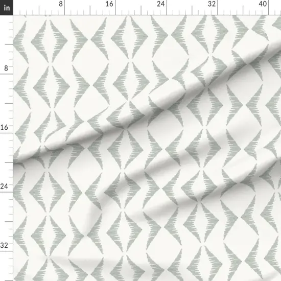 Various Fabrics by the Yard or Fat Quarter Boho Sage Stripe Southwestern Rustic Ikat Diamond Custom Printed Fabric by Spoonflower {1}