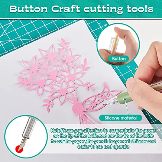 Craft Cutting Tool Paper Pen Cutter Knife Creative Retractable Hobby Knife Blade Art Utility Precision Paper Cutting Carving Tools with Pocket Clip for DIY Drawing Scrapbooking, 6 Colors (6) {6}