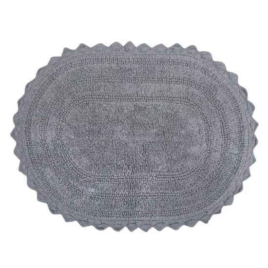 DII White Round Crochet Bath Mat {1}