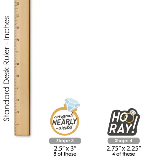 Big Dot of Happiness Just Engaged - Black and White - DIY Shaped Engagement Party Cut-Outs - 24 Count {7}