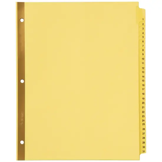 Avery Preprinted Laminated Tab Dividers, Gold Reinforced Binding Edge, 1-31 Tabs, 1 Set (11308) {1}