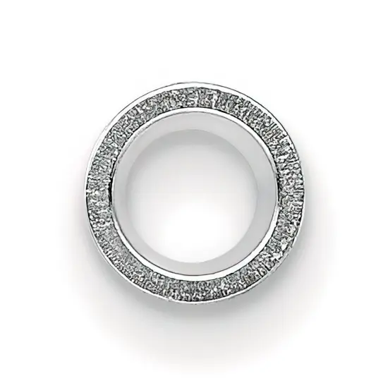 14K White Gold Round Tapered Tube Bezel Setting 4.1mm {2}