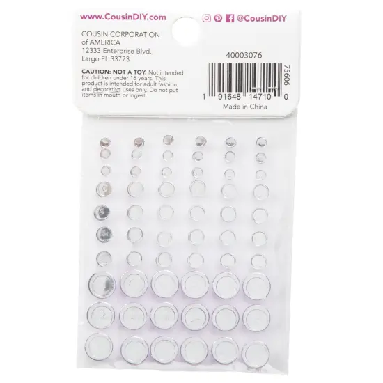 CousinDIY Adhesive Rhinestones 60/Pkg {4}
