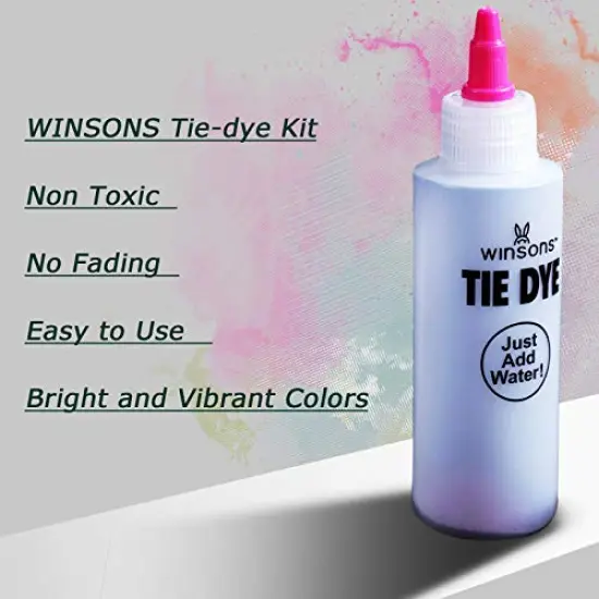Tie Dye Kit, 8 Colors Non Toxic Permanent Fabric Dye Art Set for Kids Women for Homemade Party Creative Group Activities DIY Gift {6}