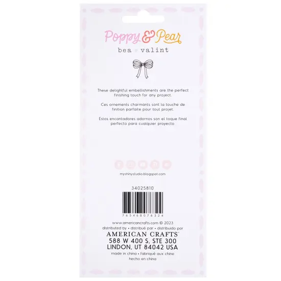 American Crafts Poppy And Pear Paperclip Flags 6/Pkg-Gold Foil {3}
