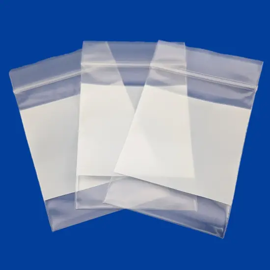 Clear Plastic Reclosable Zipper Bags 2x3 W/White Block (Package of 100) {2}