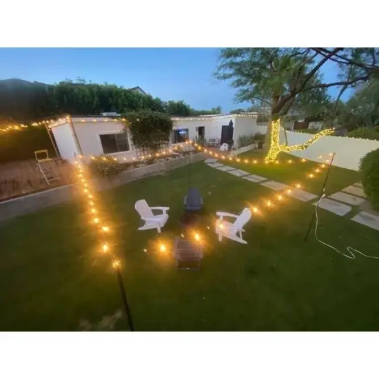 Simple Living Premium Canopy Stake Commercial Light Pole - 9' Black {4}