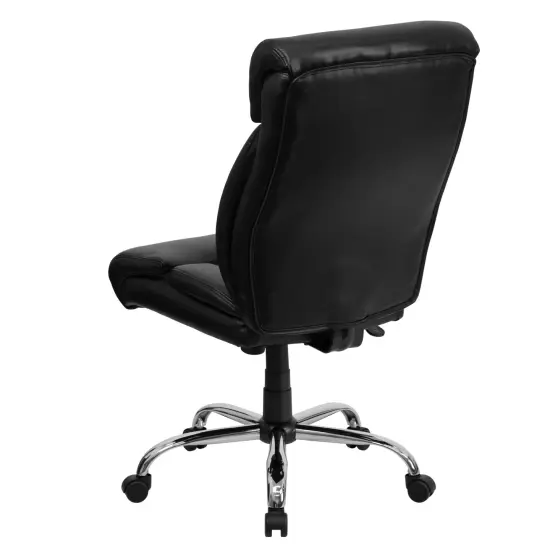 Emma and Oliver 400 lb. Big & Tall High Back Full Headrest Ergonomic Office Chair w/ Chrome Base {4}