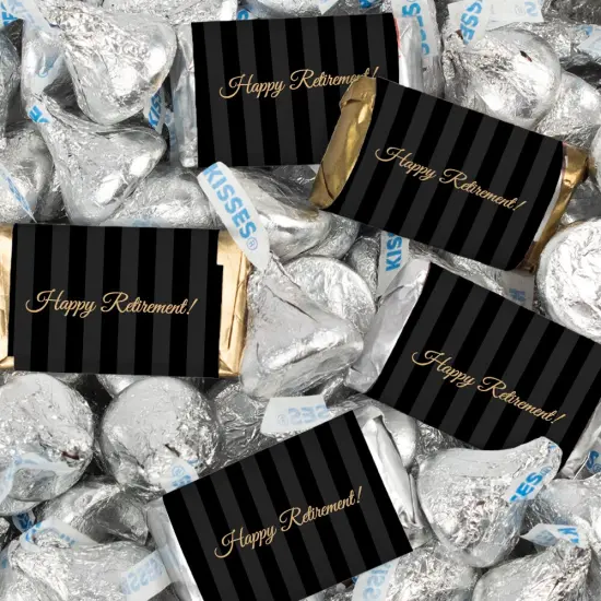 116 Pcs Retirement Party Candy Favors Hershey's Miniatures & Kisses - Stripes {1}