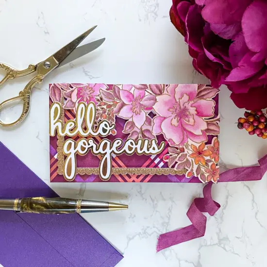 Pinkfresh Studio Hot Foil Plate-Phrase Builder: Hello Hot Foil {2}