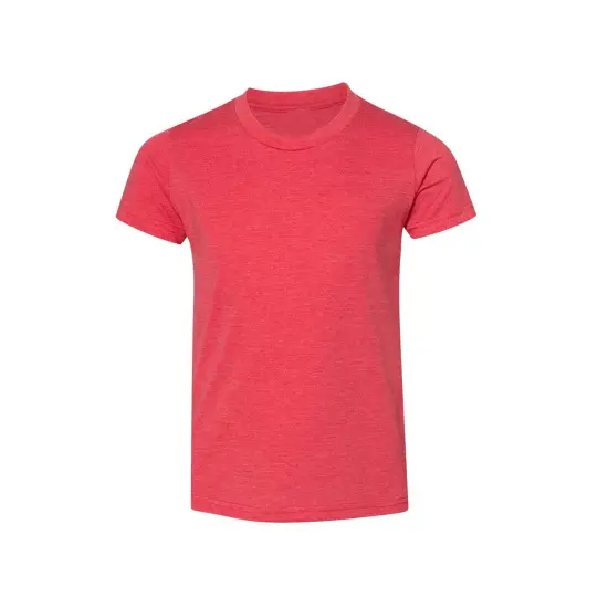 BELLA + CANVAS&reg; Youth CVC Jersey Crew Neck Tee - 3001YCVC Heather red {1}