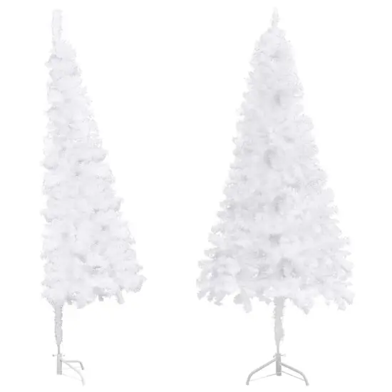 Corner Artificial Christmas Tree White 5 ft PVC {2}