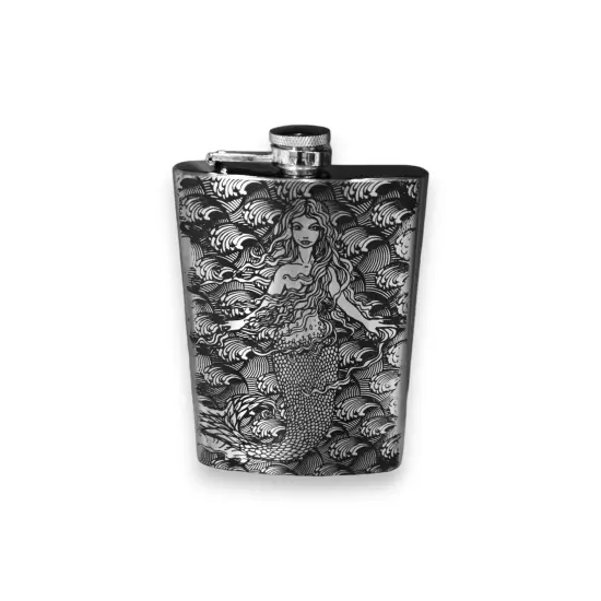 8oz Mermaid Stainless Steel Flask {1}