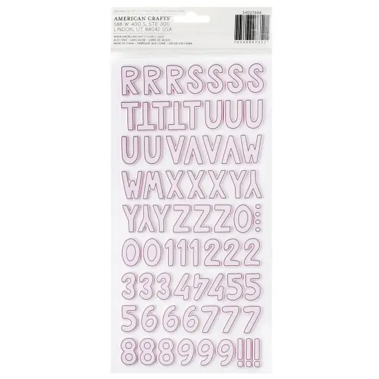 Pebbles Cool Girl Thickers Stickers 139/Pkg-Alpha {3}