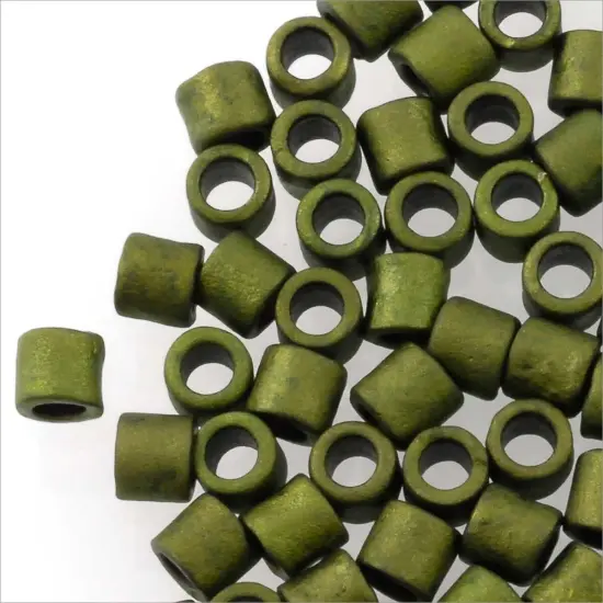 Miyuki Delica Seed Bead 8/0 Metallic Matte Camo Green {3}