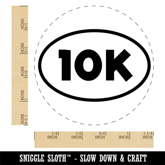 10k Euro Oval Race Running Runner Rubber Stamp for Stamping Crafting Planners {1}