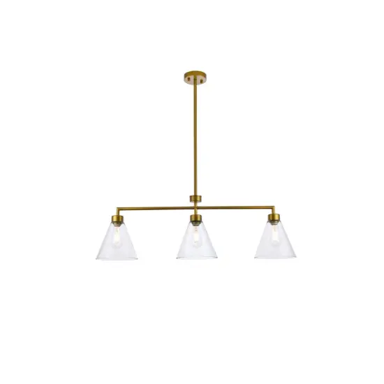 Mera 3 lights brass pendant {1}