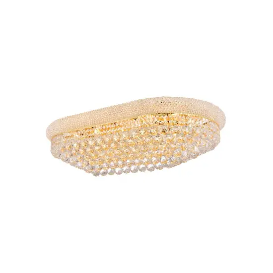 Primo 18 light Gold Flush Mount Clear Royal Cut Crystal {3}