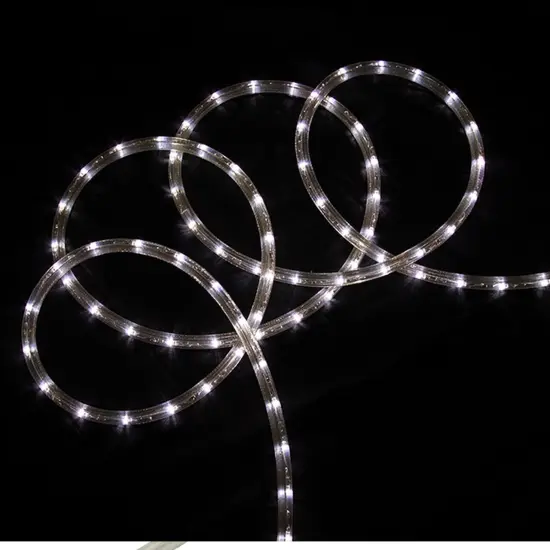 Northlight Flexible LED Outdoor Christmas Rope Light - Pure White - 100' Clear Wire {1}