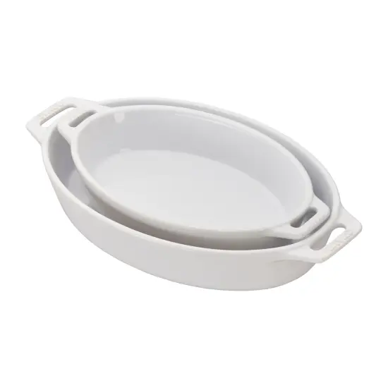 STAUB Ceramic 2-pc Oval Baking Dish Set {1}