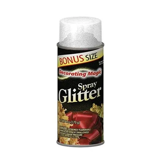 CC Christmas Decor Decorating Magic Silver Glitter Christmas Spray - 6 Ounces {1}