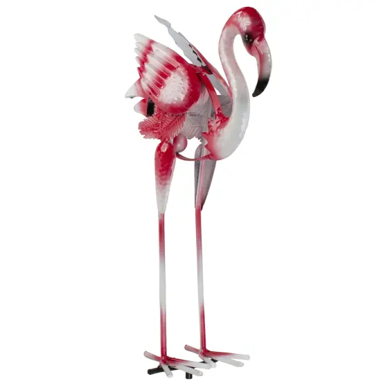 GCI Pink and White Kinetic Flamingo Christmas Figurine {3}