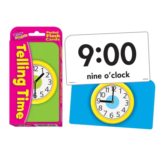 Telling Time Pocket Flash Cards, 6 Packs {5}