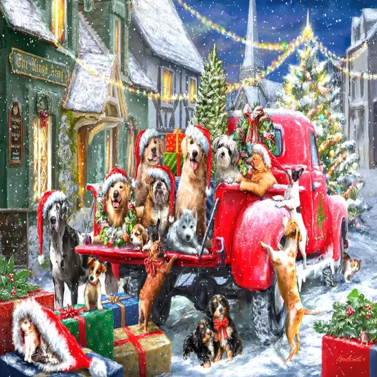 Sunsout A Full Load 550 pc Christmas Jigsaw Puzzle 60674 {1}