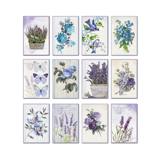 Little Birdie Journaling Cards4"X6" 24/Pkg-Purple Passion {3}